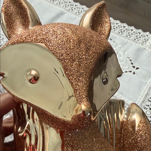 Bath & Body Works Glittering Fox Candle Holder and Soap Holder - Gold and Brown - Picture 6 of 13